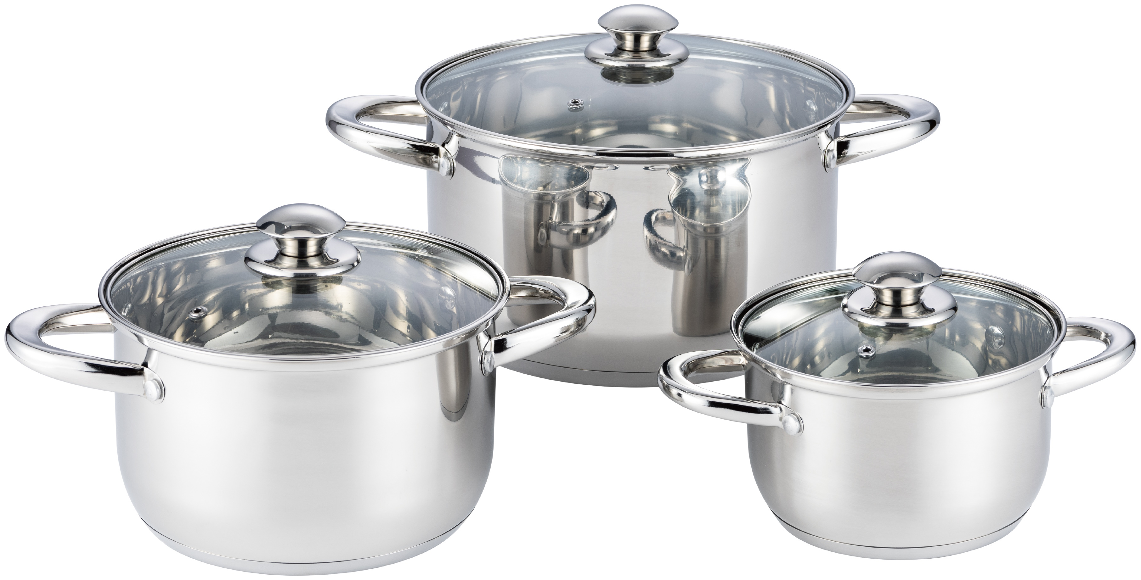 STAINLESS STEEL COOKWARE SET - 6PCS